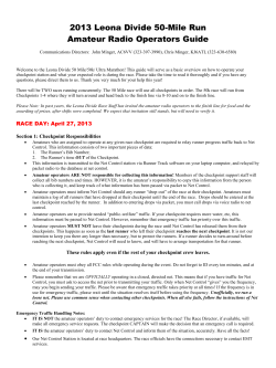 2013 Leona Divide 50-Mile Run Amateur Radio - CERT-LA