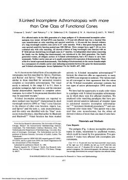 X-linked incomplete achromatopsia with more than one class
