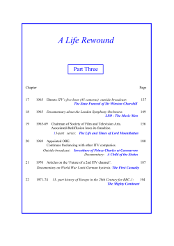 "Peter Morley &ndash; A Life Rewound" Part 3