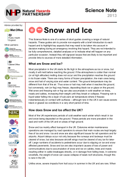 Snow and Ice - Natural Hazards Partnership