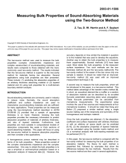Measuring Bulk Properties of Sound-Absorbing