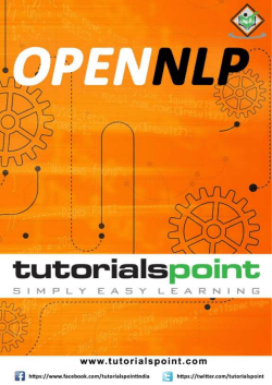 OpenNLP Tutorial (PDF Version)