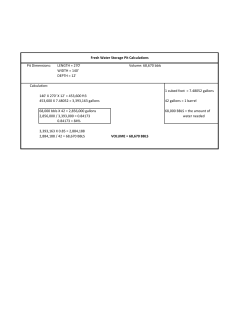 LENGTH = 270` Volume: 68,670 bbls WIDTH = 140` DEPTH = 12` 1