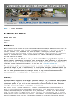 6.4 Accuracy and precision - Caribbean Handbook on Risk