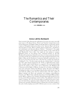 The Romantics and Their Contemporaries