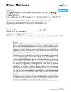 A rapid method of fruit cell isolation for cell size and shape