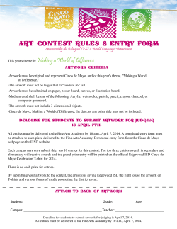 Art Contest Rules and Entry Form
