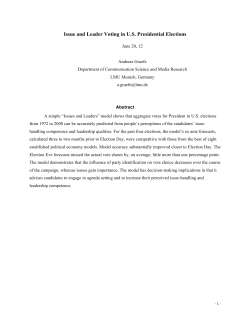 Issue and Leader Voting in US Presidential Elections