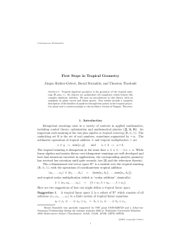 First Steps in Tropical Geometry