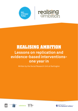 Lessons on replication and evidence-based interventions