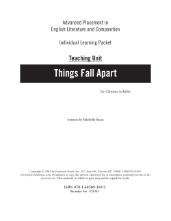 Things Fall Apart - Teacher`s Pet Publications