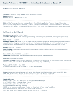 Stephen Anderson :: 617.640.9610 :: stephen@cerebral