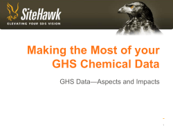 Making the Most of your GHS Chemical Data