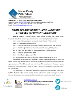 prom season nearly here, mock dui stresses important decisions