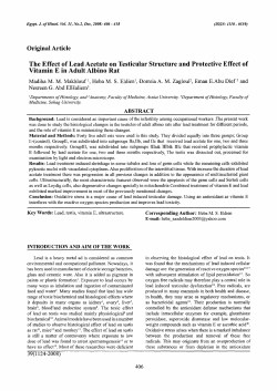 The effect of Lead Acetate on testicular structure and