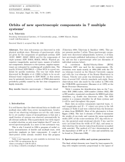 Orbits of new spectroscopic components in 7 multiple systems