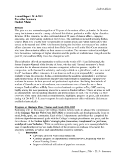 Division of Student Affairs 2014-2015 Annual Report Executive