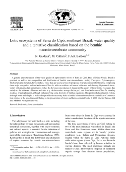 Lotic ecosystems of Serra do Cipo&not;, southeast Brazil: water quality