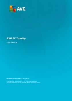 AVG PC TuneUp User Manual