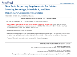 New Basis Reporting Requirements for Estates: Meeting Form 8971