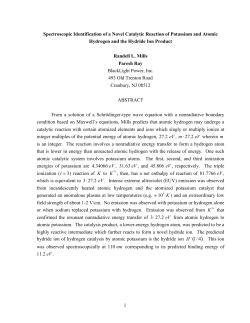1 Spectroscopic Identification of a Novel