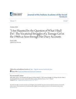 I Am Haunted by the Question of What I Shall Do