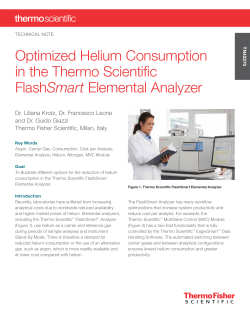 Optimized Helium Consumption in the FlashSmart Elemental