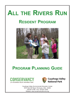 all the rivers run - Conservancy for Cuyahoga Valley National Park