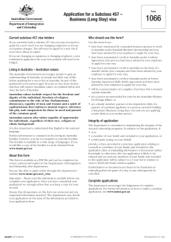 1066 - Application for a Subclass 457