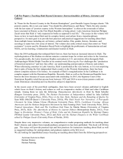 information - Institute of Haitian Studies