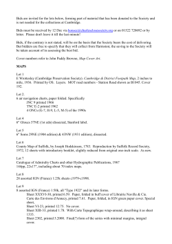 Bids are invited for the lots below, forming part of material that has