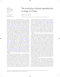 The evolution of plant reproductive ecology in