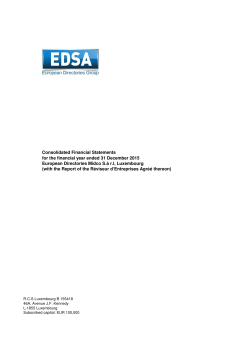 Consolidated Financial Statements 31.12.2015 European
