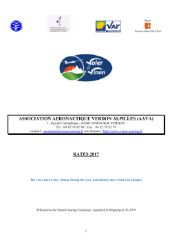 2017 rates - Vinon Soaring