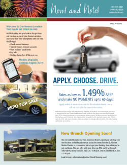 apply. choose. drive. - Telcoe Federal Credit Union