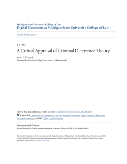 A Critical Appraisal of Criminal Deterrence Theory