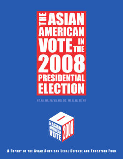 The Asian American Vote in the 2008 Presidential Election
