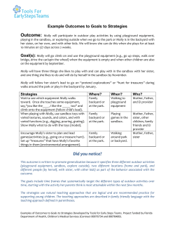 Example Outcomes to Goals to Strategies