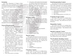 Invitation General Requirements Writing Contest