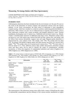 Measuring Pu Isotope Ratios with Mass Spectrometry