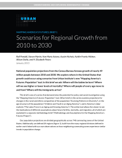 Scenarios for Regional Growth from 2010 to 2030
