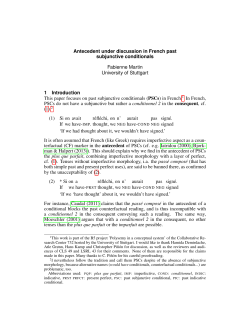 Antecedent under discussion in French past