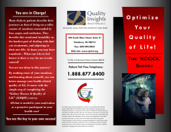 Optimize Your Quality of Life!