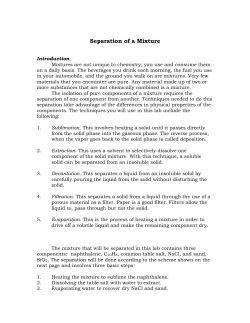 Separation of a Mixture