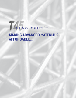 MAKING ADVANCED MATERIALS AFFORDABLE