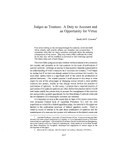 Judges as Trustees - Washington and Lee University School of Law