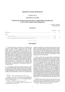 Shared natural resources: Fourth report on shared natural resources