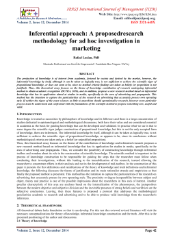 Inferential approach: A proposedresearch methodology for ad hoc