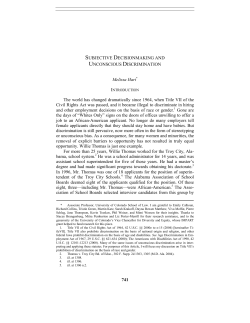 741 SUBJECTIVE DECISIONMAKING AND UNCONSCIOUS