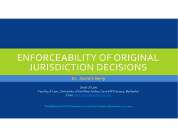 enforceability of original jurisdiction decisions